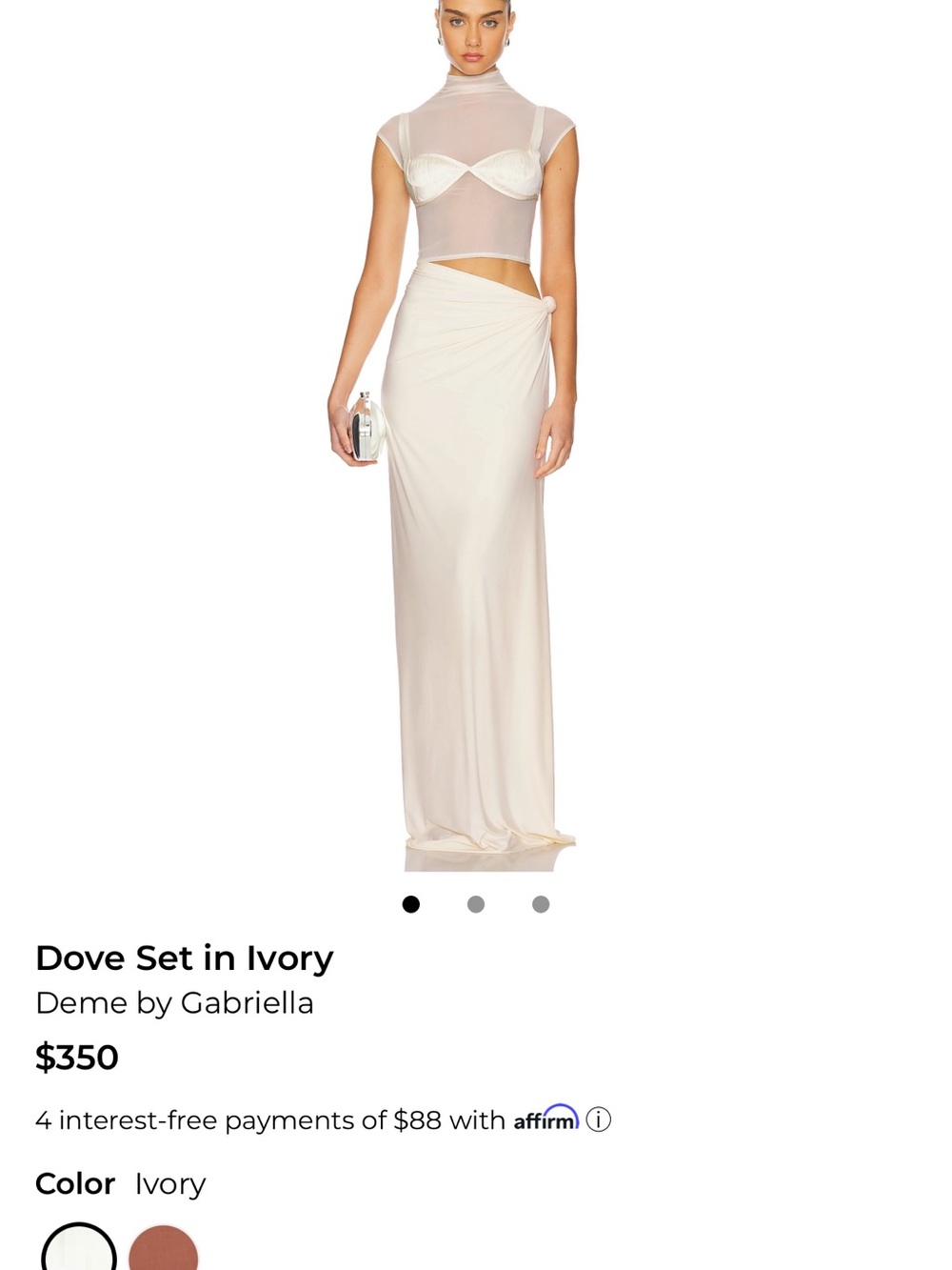 Deme by Gabriella Dove Ivory Two-Piece Set